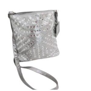 SARAH NEW YORK BLING RHINESTONE MIRRORED CROSSBODY BAG